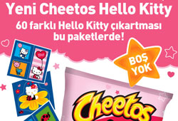 Hello Kitty şimdi Cheetos paketlerinde