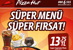 Pizza ve sufle aşıklarına Süper Menü