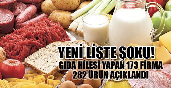 282 hileli gıda ürünü daha açıklandı