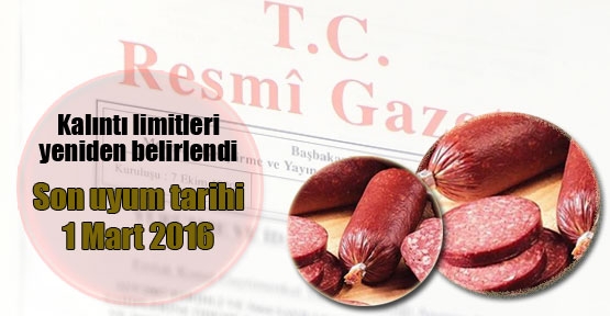 Gıda üreticisine 1 Mart 2016 uyarısı