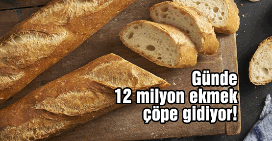 Günde 12 milyon ekmek çöpe gidiyor