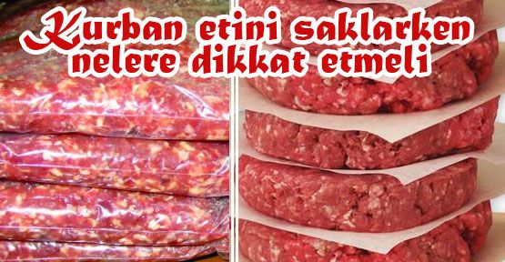 Kurban etini bu şekilde saklayın