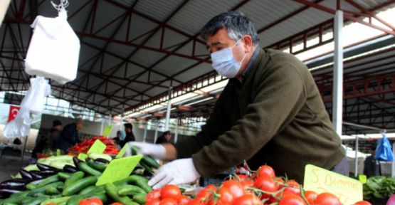 Pazar yerlerinde virüs tedbirleri arttı