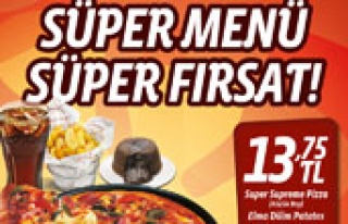 Pizza ve sufle aşıklarına Süper Menü