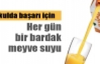 Her gün bir bardak meyve suyu