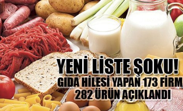 282 hileli gıda ürünü daha açıklandı