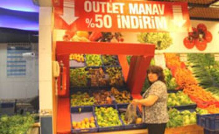 Outlet manav israfı önleyecek!