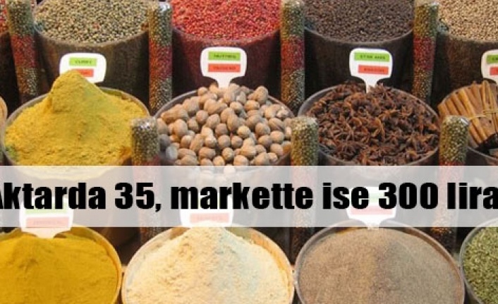 Aktarda 35, markette ise 300 lira!