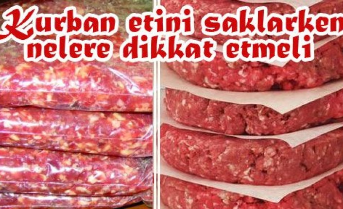 Kurban etini bu şekilde saklayın