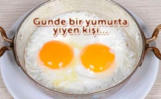 Günlük bir yumurta yiyen kişi